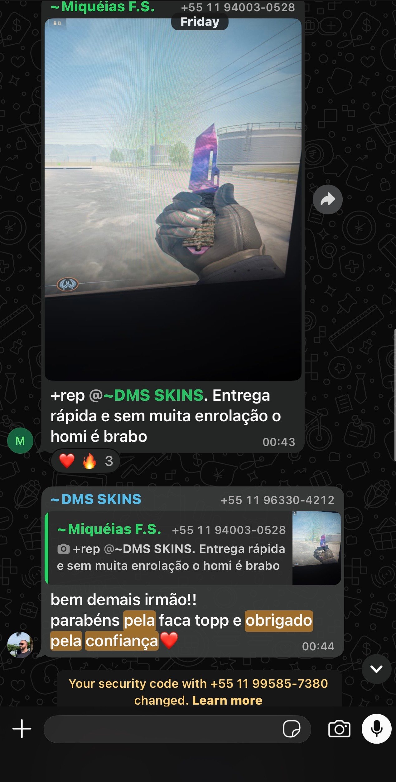 Feedback real da comunidade
