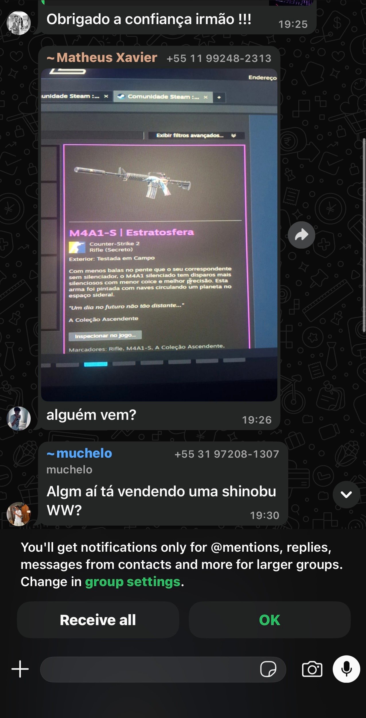 Feedback real da comunidade