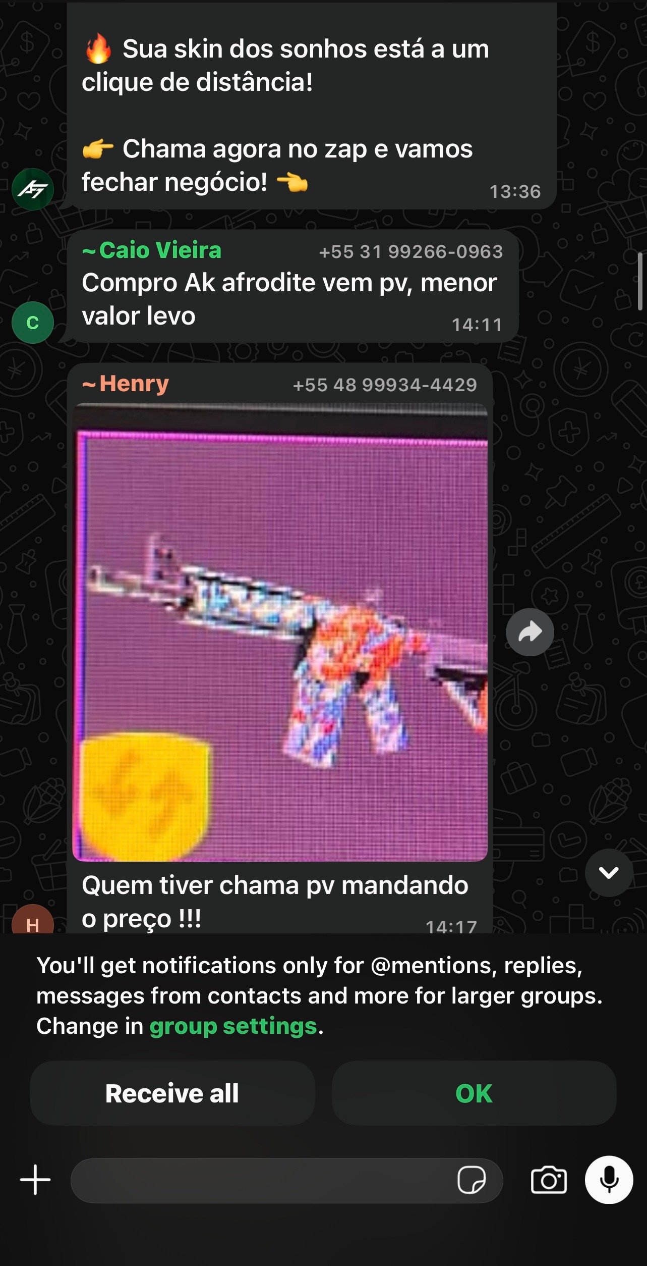Feedback real da comunidade